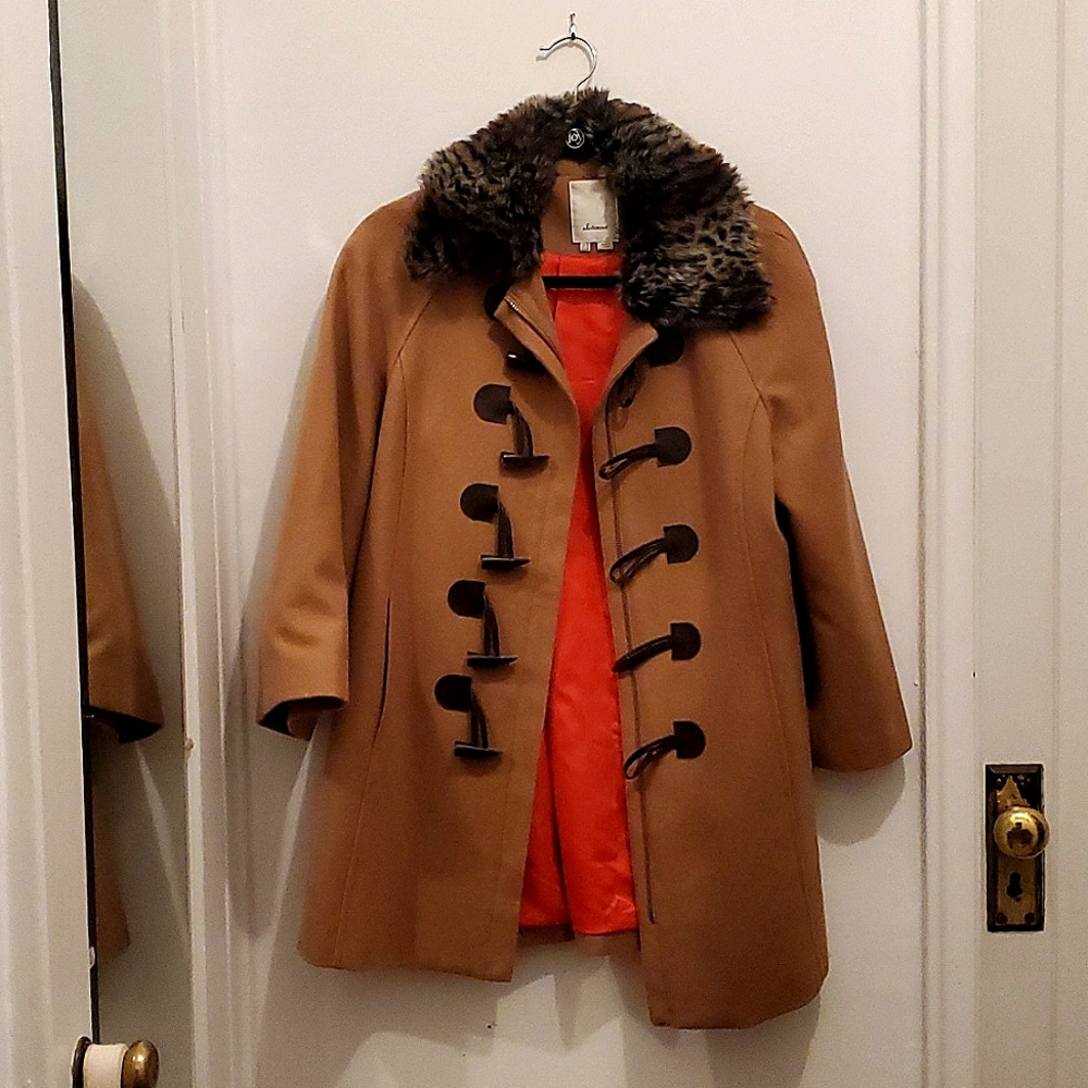 Anthropologie camel coat